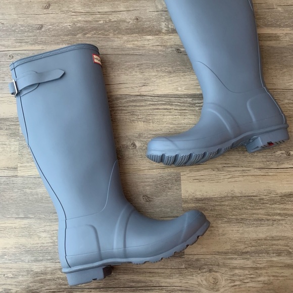 hunter boots gull grey